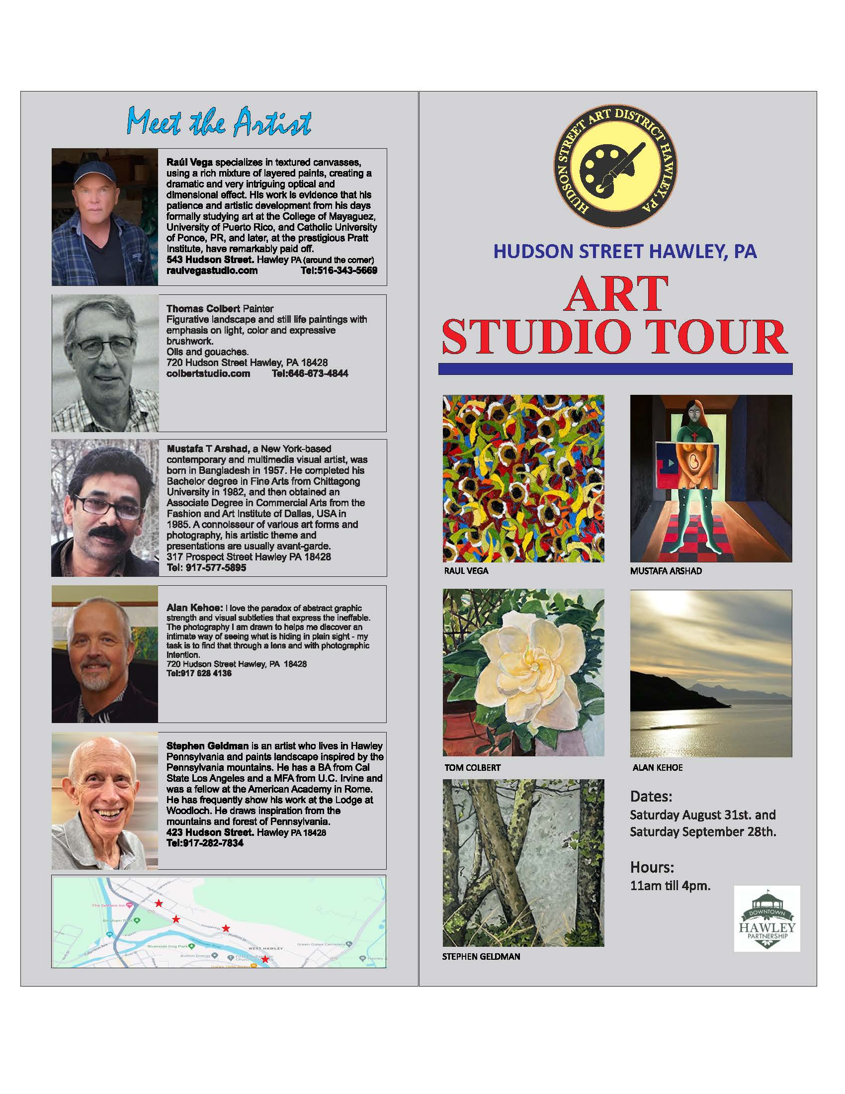 Hudson Street Hawley, PA - Art Studio Tour